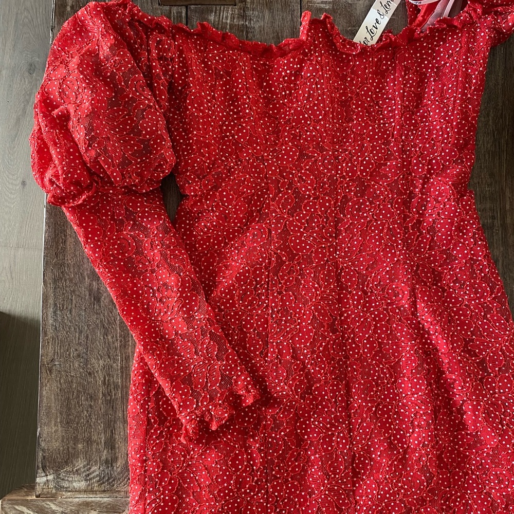For Love and Lemons clarisse off shoulder mini dress